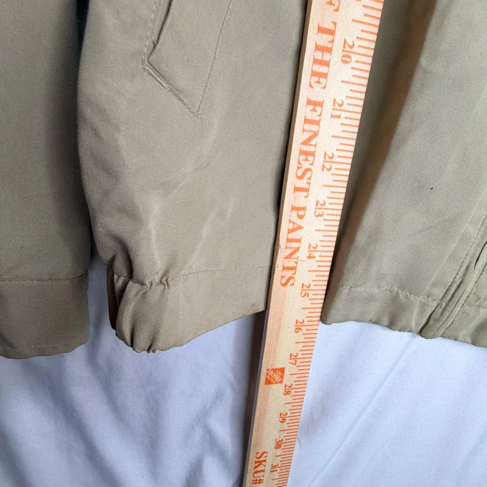 Greg Norman Tasso Elba Jacket Size L Beige Full Zip Shark Logo Harrington Mens - Picture 6 of 11